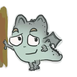 😏 429f0140 Drache, Cartoon, niedlich, Aufkleber, Tier telegram sticker