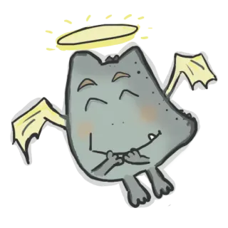 😇 fe142b99 Cartoon, Engel, Teufel, Süß, Monster, Fantasy, Figur, Skurril telegram sticker