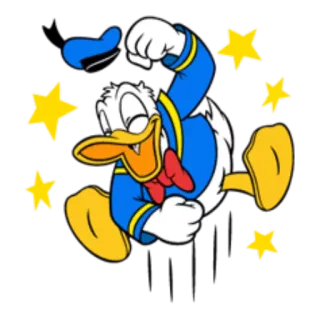😅 230a13f2 Donald Duck cartoon, disney, duck, animation, stars whatsapp sticker