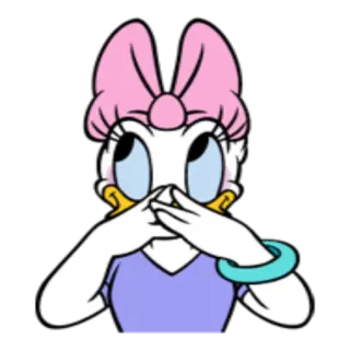 ☺️ 2df0a5d6 Daisy Duck cartoon, disney, daisy duck, cute, sticker, feminine whatsapp sticker