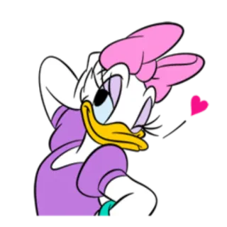 😉 2f2ebc0b Daisy Duck cartoon, disney, daisy duck, character, animated, funny whatsapp sticker