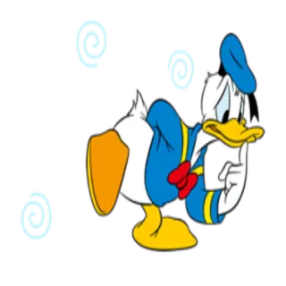 🤔 3acf2e21 Donald Duck cartoon, Disney, Donald Duck, thinking, character whatsapp sticker