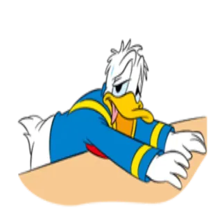 😩 86960ec3 Donald Duck donald duck, cartoon, disney, sad, exhausted whatsapp sticker