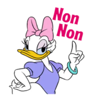 😌 cc8d0543 Daisy Duck Hon Hon cartoon, Disney, character, sticker whatsapp sticker
