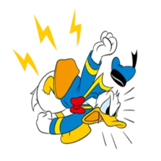 😡 dd504a46 Donald Duck cartoon, disney, duck, lightning, angry, frustrated whatsapp sticker