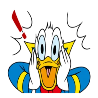 ❗ e06611c1 Donald Duck cartoon, disney, donald duck, surprise, shock whatsapp sticker