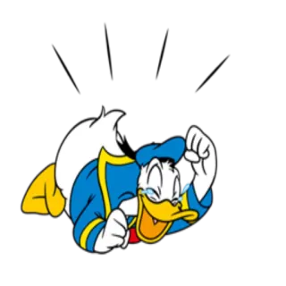🤣 fd7dcf70 Donald Duck donald duck, cartoon, disney, laughing, character whatsapp sticker