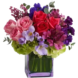💐 5c3217a6 flowers, bouquet, roses, floral arrangement, gift, vase telegram sticker