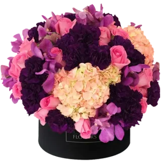 🌸 955d058f flowers, bouquet, roses, floral arrangement, gift, hydrangea, carnations, celebration telegram sticker