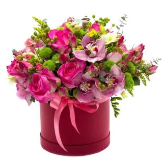 🌸 ebb4757f flowers, bouquet, floral arrangement, roses, orchids, gift, celebration, nature telegram sticker