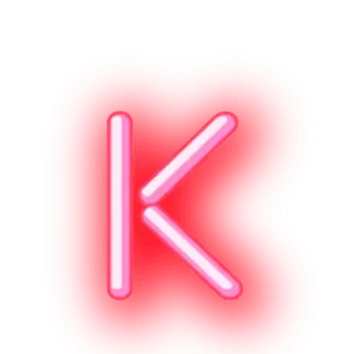 ▪ 8163b669 K Chữ K, Bảng chữ cái, Đỏ, Neon, Biểu tượng telegram sticker
