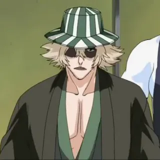 🧩 d7d48134 Kisuke Urahara Bleach Anime, Dessin animé, Chapeau, Personnage, Manga, Kisuke Urahara telegram sticker