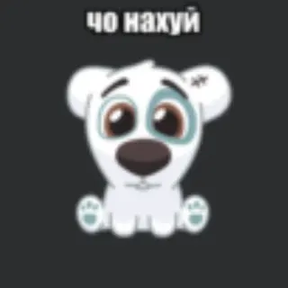 💥 41355c6b ЧО НАХУЙ anjing, kartun, pertanyaan, gaul telegram sticker