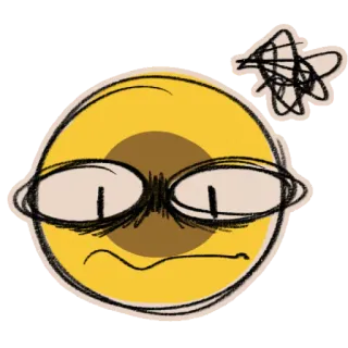 🤯 09c14077 emoji, confused, frustrated, expression telegram sticker