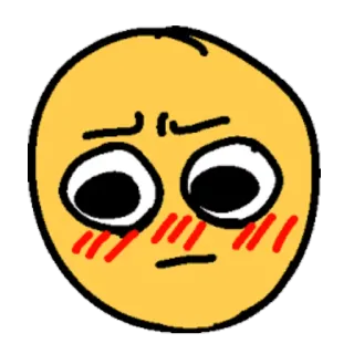 😳 35fb00b1 emoji, blushing, expression, cute, yellow telegram sticker