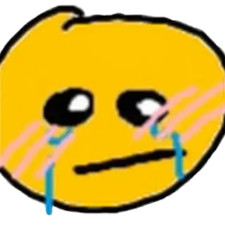 😢 6ce4a8f9 emoji, crying, sad, emotion, yellow, face telegram sticker