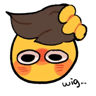 😳 95b5904b emoji, reaction, cartoon, internet meme, expression telegram sticker