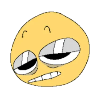 🤨 a98dbd11 emoji, cartoon, face, expression, yellow telegram sticker