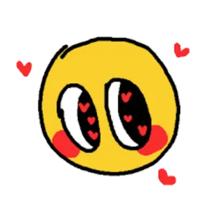 😍 b4e8d146 emoji, love, hearts, cute, blush telegram sticker