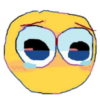 😢 b56f969a emoji, sad, crying, expression, sticker, yellow telegram sticker