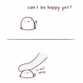 🌷 b955242a can i be happy yet?
n-no?
okay triste, desenho animado, depressão, fofo, pássaro, solitário, emocional telegram sticker