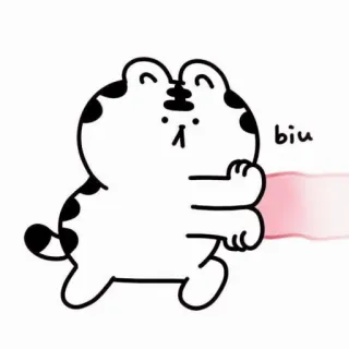 💗 214fdd3a biu kot, kreskówka, zwierzę, słodki, kawaii telegram sticker