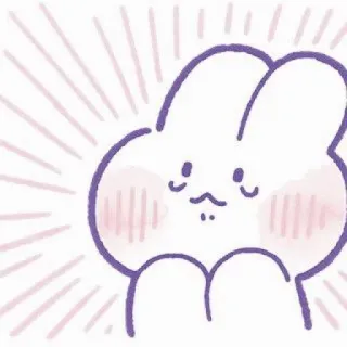 💗 59154354 królik, kreskówka, słodki, zwierzę, królik, kawaii telegram sticker