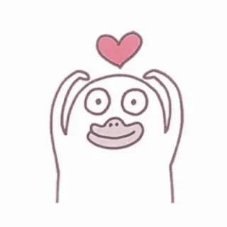 💗 8ed0600d Kreskówka, Serce, Uroczy, Postać, Miłość telegram sticker