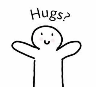 💗 a5080456 Hugs? uściski, patyczak, słodki, kreskówka, powitanie telegram sticker
