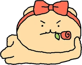 😂 ba39aa3b น่ารัก, การ์ตูน, สัตว์, หมี, ดอกกุหลาบ, ที่คาดผม telegram sticker