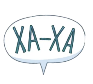 😂 2184dd42 XA-XA lachen, cartoon, lustig, sprechblase, ausdruck telegram sticker