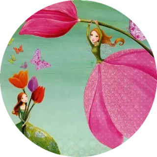 🌷 edaa31b5 fada, flor, borboletas, menina, fantasia, natureza whatsapp sticker