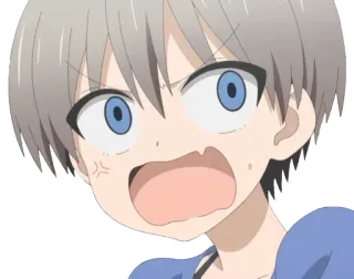 😲 302d9442 Uzaki Hana Uzaki-chan Wants to Hang Out! аниме, узаки тян, узаки хана, злой, мем telegram sticker