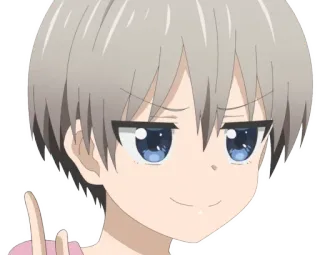 😄 341d860c Uzaki Hana Uzaki-chan Wants to Hang Out! Аниме, Девушка, Милая, Узаки, Uzaki-chan, Указывает telegram sticker