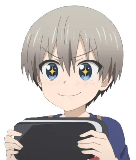 🤩 7f233682 Uzaki Hana Uzaki-chan Wants to Hang Out! Аниме, Милый, Мультфильм, Смешной, Улыбающийся telegram sticker