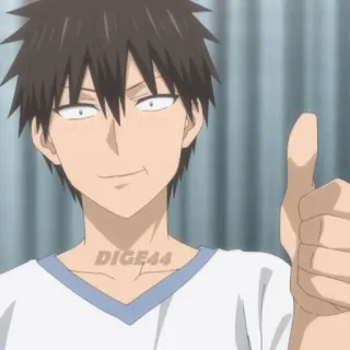 👍 42b7188f DIGE44 anime, character, thumbs up, man, drawing telegram sticker