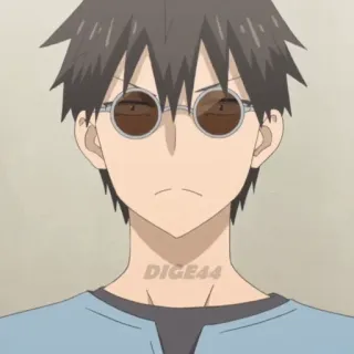 😎 52e40db0 DIGE44 anime, glasses, male, serious, cartoon telegram sticker