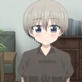 😊 e1f8da63 DIGE44 anime, girl, sticker, cartoon, short hair, cute telegram sticker