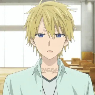 😯 ef1ff7d3 DIGE4 anime, boy, blonde, cute, manga, cartoon telegram sticker