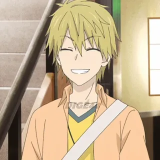 😺 fca6c139 anime, smiling, male, casual telegram sticker