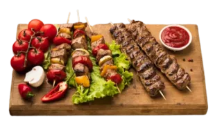 🍢 1787880a 食物, 烤肉串, 烤肉, 蔬菜, 烤爸爸 telegram sticker