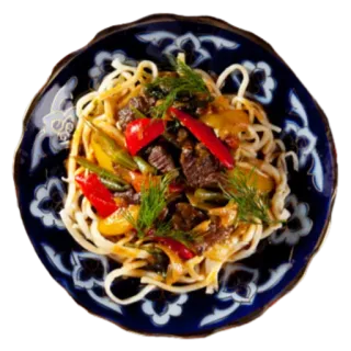 🍽 4e9b82cd 食物, 面条, 亚洲, 菜, 盘子 telegram sticker