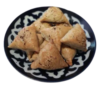 🍽 c030e2eb 食物, 撒姆萨, 糕点, 乌兹别克, 亚洲 telegram sticker