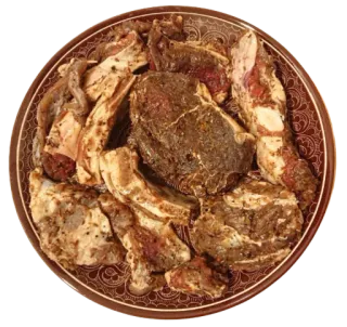 🍽 cd97d20b 肉, 食物, 生的, 盘子, 牛肉, 猪肉 telegram sticker