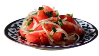 🍽 dd91037c 沙拉, 番茄, 洋葱, 欧芹, 素食, 新鲜 telegram sticker