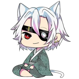 💎 8026c472 Chibi, Anime, Manga, Karakter, Lucu, Telinga kucing, Fantasi, Kawaii telegram sticker