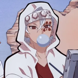 🌌 29058c38 Tengen Uzui Demon Slayer Anime, Tengen Uzui, Demon Slayer, Gelembung, Hoodie, Karakter Anime telegram sticker