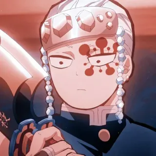 😒 22d40d02 Tengen Uzui Demon Slayer 动漫, 鬼灭之刃, 宇髄天元 telegram sticker