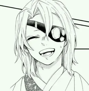 ⛓ b5daed74 Tengen Uzui Demon Slayer anime, manga, demon slayer, tengen uzui, postać, fanart telegram sticker