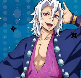 ✨ d412a44f Tengen Uzui Demon Slayer anime, demon slayer, tengen uzui, postać, naklejka telegram sticker